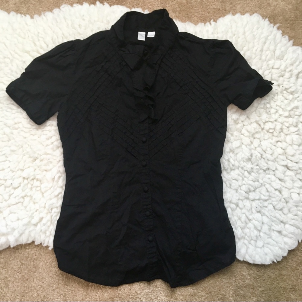 Ruffle button down shirt